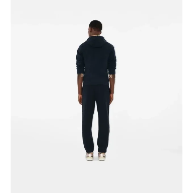 Felpa con cappuccio e zip in misto cashmere