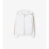 Felpa con cappuccio in cotone a quadri con zip