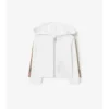 Felpa con cappuccio in cotone a quadri con zip