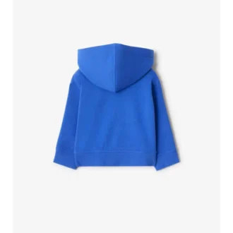 Felpa con cappuccio in cotone a quadri con zip