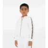 Felpa con cappuccio in cotone a quadri con zip