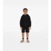 Felpa con cappuccio in cotone a quadri con zip