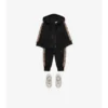 Felpa con cappuccio in cotone a quadri con zip