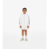 Felpa con cappuccio in cotone a quadri con zip