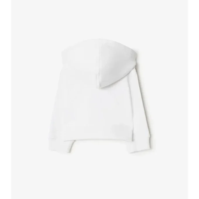 Felpa con cappuccio in cotone a quadri con zip