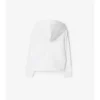 Felpa con cappuccio in cotone a quadri con zip