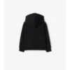 Felpa con cappuccio in cotone a quadri con zip