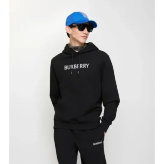 Felpa con cappuccio in cotone con logo