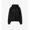 Felpa con cappuccio in cotone con logo gotico