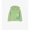 Felpa con cappuccio in cotone con zip