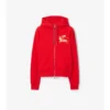 Felpa con cappuccio in cotone con zip