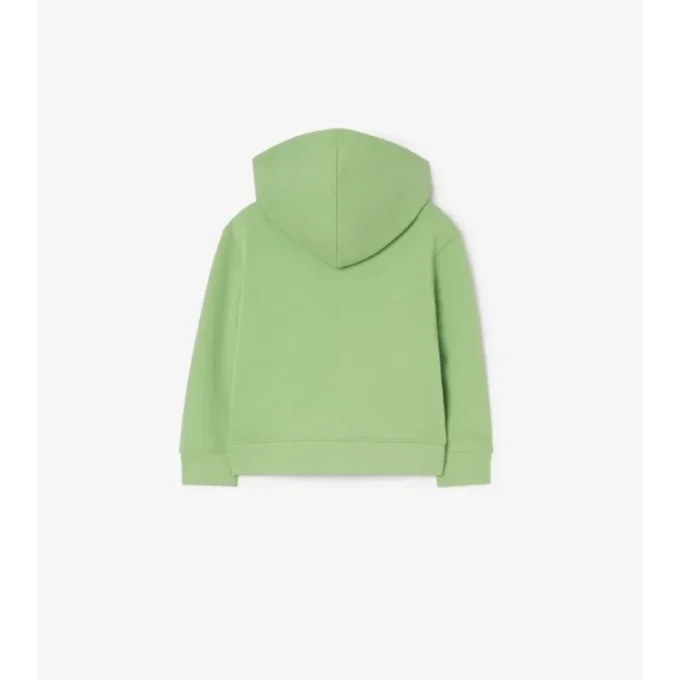 Felpa con cappuccio in cotone con zip