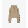 Felpa con cappuccio in lana e cashmere con toppa a quadri