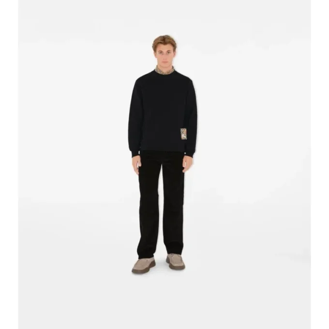 Felpa in cotone Check Label