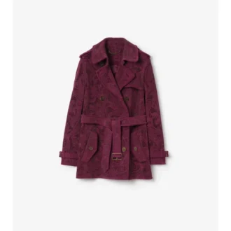 Foxfield corto in pelle scamosciata con motivo Paisley