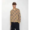 Giacca bomber in cotone e lana a quadri