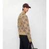 Giacca bomber in cotone e lana a quadri