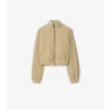 Giacca bomber in gabardine trapuntata