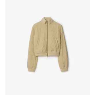 Giacca bomber in gabardine trapuntata