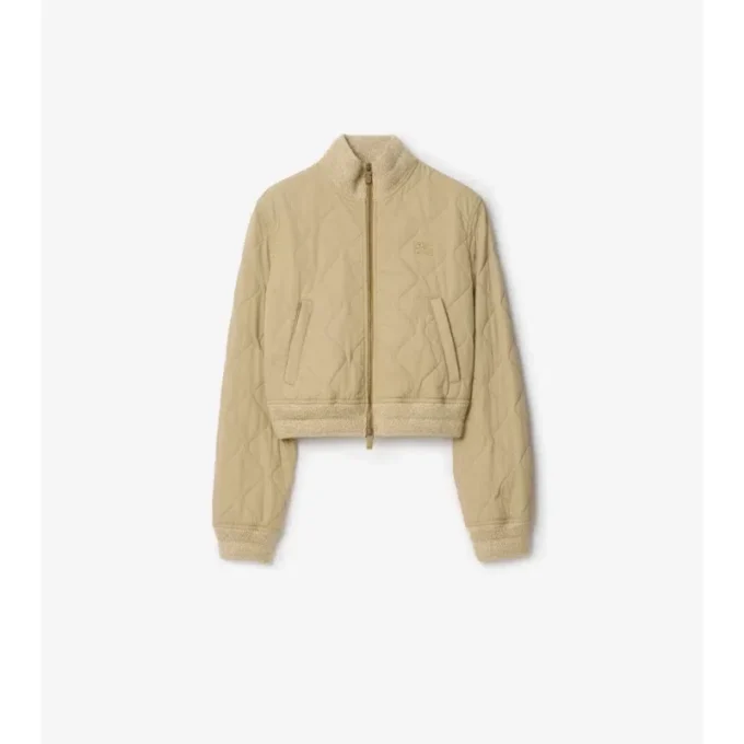 Giacca bomber in gabardine trapuntata