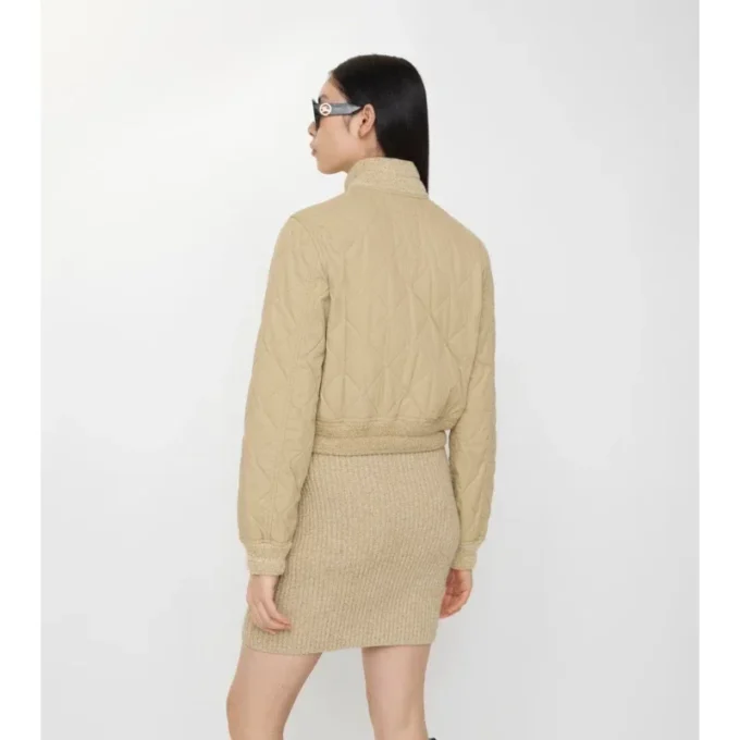 Giacca bomber in gabardine trapuntata
