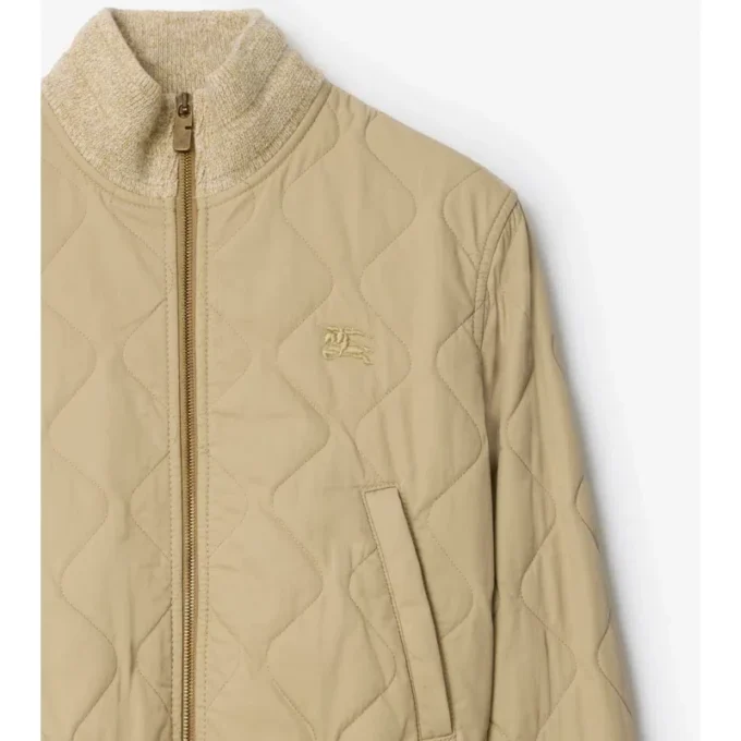 Giacca bomber in gabardine trapuntata