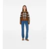 Giacca bomber in lana e cashmere con motivo a quadri