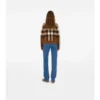 Giacca bomber in lana e cashmere con motivo a quadri