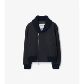 Giacca bomber in misto lana