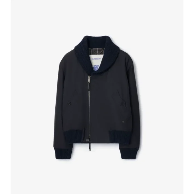 Giacca bomber in misto lana