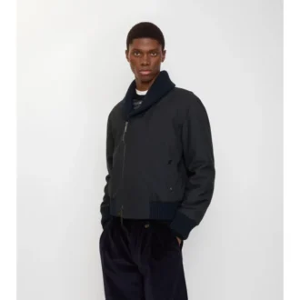 Giacca bomber in misto lana