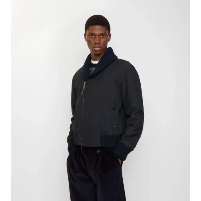 Giacca bomber in misto lana