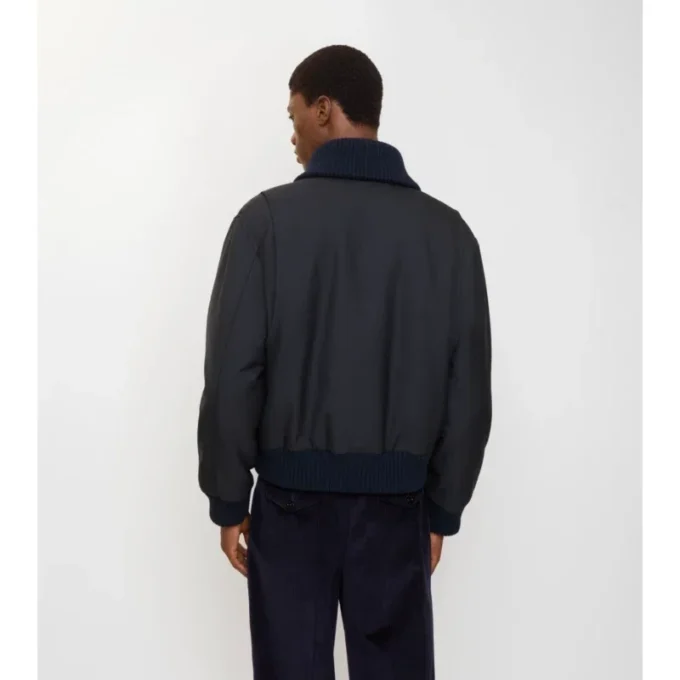 Giacca bomber in misto lana