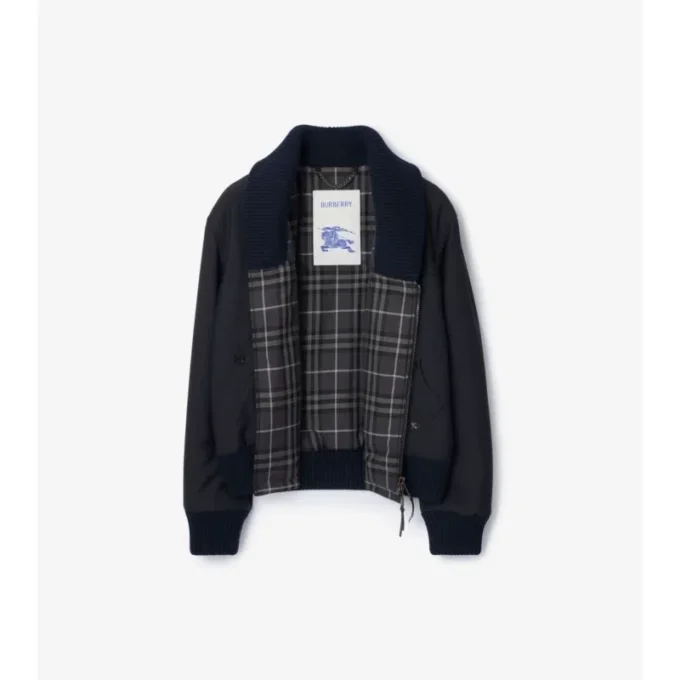 Giacca bomber in misto lana