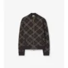 Giacca bomber in misto lana e cashmere a quadri