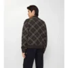 Giacca bomber in misto lana e cashmere a quadri
