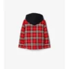 Giacca con cappuccio in cotone a quadri