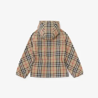 Giacca con cappuccio in cotone Vintage Check