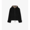 Giacca con cappuccio in lana reversibile