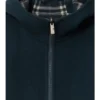 Giacca con cappuccio in lana reversibile