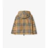 Giacca con cappuccio in nylon a quadri