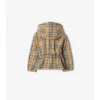 Giacca con cappuccio in nylon a quadri