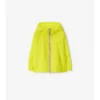 Giacca con cappuccio in nylon con nastro a quadri