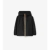 Giacca con cappuccio in nylon con nastro a quadri