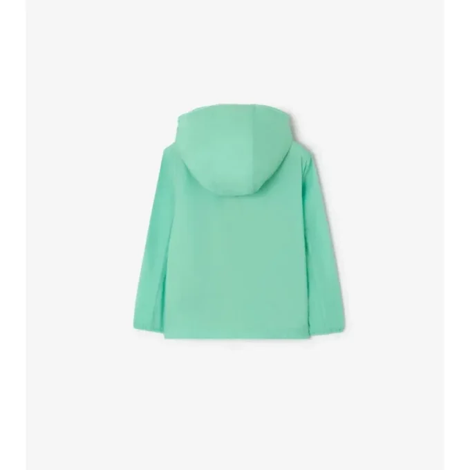 Giacca con cappuccio in nylon con nastro a quadri