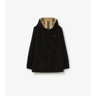 Giacca con cappuccio reversibile a quadri