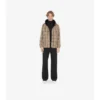 Giacca con cappuccio reversibile in nylon a quadri