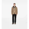 Giacca con cappuccio reversibile in nylon a quadri