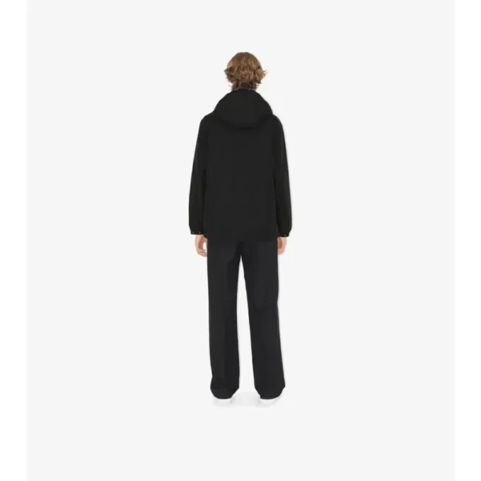 Giacca con cappuccio reversibile in nylon a quadri