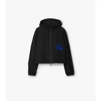 Giacca corta con cappuccio in nylon